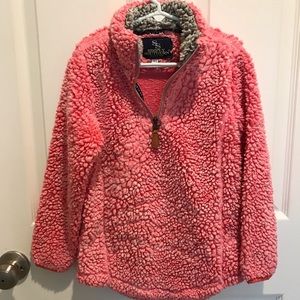 Simply Southern Girls Pink Fleece Pullover YS